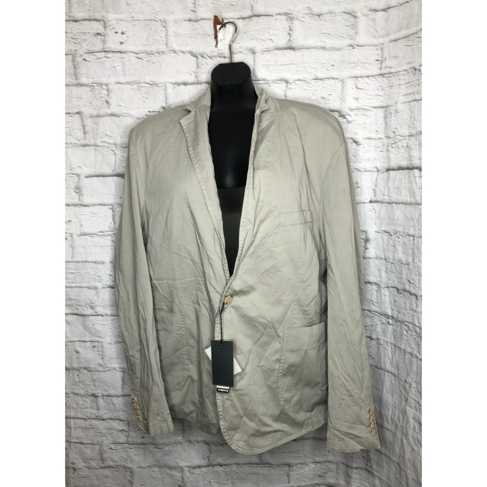 C-LAB NYC Men's Garment Dyed Stretch Cotton Blazer Jacket 48R Tan NWT